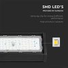 V-TAC LED csarnokvilágító mélysugárzó lámpa 200W, Samsung chip - Természetes fehér - 21895