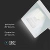 V-TAC 12W napelemes LED reflektor, szolár fényvető távirányítóval, fehér házzal, természetes fehér - 23018
