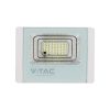V-TAC 12W napelemes LED reflektor, szolár fényvető távirányítóval, fehér házzal, természetes fehér - 23018
