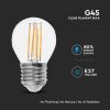 V-TAC E27 G45 Filament 6W LED izzó, 100Lm/W - Meleg fehér - 212842