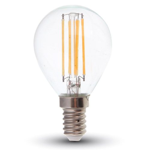 V-TAC E14 P45 Filament 6W LED izzó, 100Lm/W - Természetes fehér - 2846