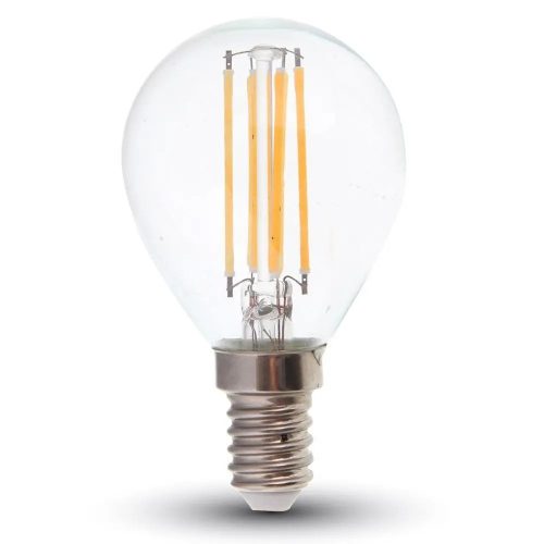V-TAC E14 P45 Filament 6W LED izzó, 130Lm/W - Meleg fehér - 2854