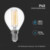 V-TAC E14 P45 Filament 6W LED izzó, 130Lm/W - Hideg fehér - 2856