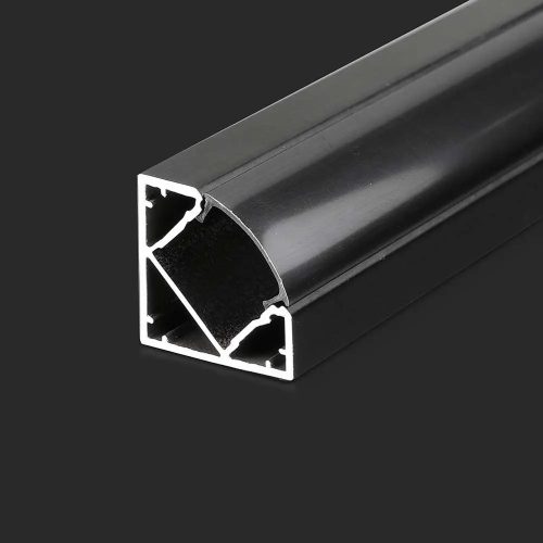 V-TAC sarok fekete színű alumínium profil szett LED szalaghoz fedlappal 2m - 2877