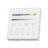V-TAC 4 zónás üveg előlapos távirányító egyszínű és RGB/RGB+W LED szalagokhoz - 2917