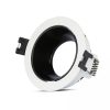 Beépíthető billenthető GU10 LED spot lámpa keret, fehér keret és fekete belső - 3153