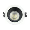 Beépíthető billenthető GU10 LED spot lámpa keret, fehér keret és fekete belső - 3153