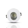 Beépíthető billenthető GU10 LED spot lámpa keret, fehér keret és króm belső - 3164