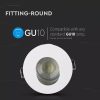 Beépíthető billenthető GU10 LED spot lámpa keret, fehér keret és króm belső - 3164