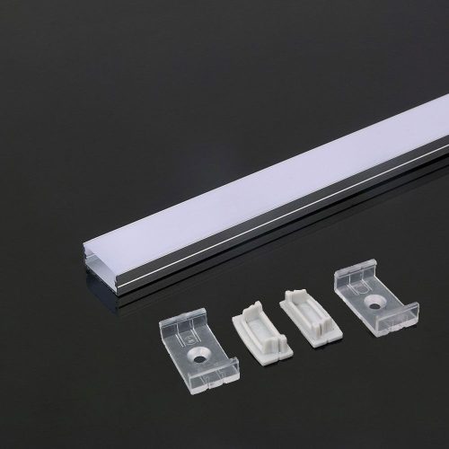 V-TAC falon kívüli alumínium profil szett LED szalaghoz fehér fedlappal 2m - 3352