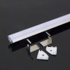 V-TAC sarok alumínium profil szett LED szalaghoz fehér fedlappal 2m - 3356