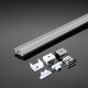 V-TAC süllyeszthető fehér színű alumínium profil szett LED szalaghoz, fehér fedlappal 2m - 3368