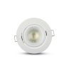 Twist-to-Open beépíthető fehér billenthető spot lámpa keret, kerek lámpatest - 3645