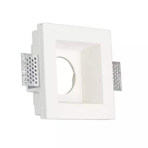Beépíthető festhető szögletes fix spot lámpa keret, gipsz lámpatest - 3649