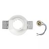 Beépíthető festhető mélyített kerek fix spot lámpa keret, gipsz lámpatest, Ø100mm - 3697