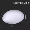 V-TAC kültéri kő alakú világító színváltós dekoráció, távirányítóval, RGB - 40151