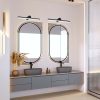 V-TAC fix fürdőszobai fali tükörvilágítás, fekete házzal - Természetes fehér - 405841