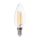 V-TAC C35 filament gyertya LED lámpa izzó 4W, E14, meleg fehér - 214301