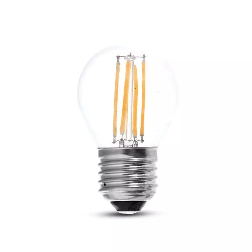 V-TAC G45 filament LED lámpa izzó 4W, E27, hideg fehér - 214428