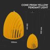 V-TAC Cone Prism mennyezeti csillár, sárga - 3954