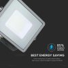 V-TAC PRO 30W SMD LED reflektor, Samsung chipes fényvető, meleg fehér, szürke házzal - 454