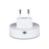 V-TAC kerek alakú 0.45W éjjelifény, alkonykapcsolóval, 2 db USB töltővel - természetes fehér - 506