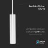 V-TAC függeszthető GU10 LED spot lámpatest, fehér, 30 cm - 6779