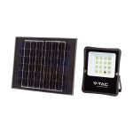   V-TAC 12W fekete házas napelemes LED reflektor, szolár fényvető távirányítóval, természetes fehér - 6967