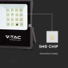 V-TAC 16W fekete házas napelemes LED reflektor, szolár fényvető távirányítóval, természetes fehér - 6969