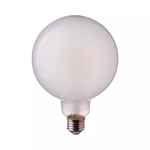 V-TAC Frost üveg filament 7W E27 G125 COG LED izzó - hideg fehér - 7190