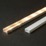   Felületre szerelhető LED szalag U profil fehér fedlappal - 1m
