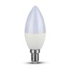 V-TAC LED gyertya izzó, 5.5W - meleg fehér, 2 db/bliszter - 7293