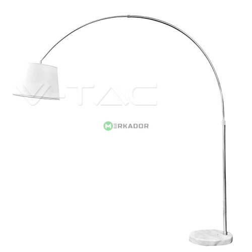 V-TAC minimál stílusú fehér állólámpa E27 foglalattal márvány talppal - 8565