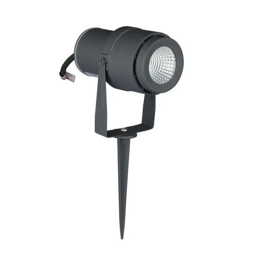 V-TAC 12W leszúrható kültéri mini reflektor, kerti LED lámpa - antracit, természetes fehér - 217551