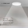 V-TAC IP44 kerek LED mennyezeti lámpa 18W, 100 Lm/W - fehér kerettel, természetes fehér - 76161
