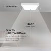 V-TAC IP44 szögletes LED mennyezeti lámpa 18W, 100 Lm/W - fehér kerettel, hideg fehér - 7626