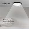 V-TAC IP44 kerek LED mennyezeti lámpa 18W, 100 Lm/W - fekete kerettel, hideg fehér - 76351