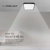 V-TAC IP44 szögletes LED mennyezeti lámpa 30W, 100 Lm/W - fekete kerettel, természetes fehér - 7649