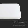 V-TAC IP44 szögletes LED mennyezeti szenzoros lámpa 36W, távirányítóval - fehér kerettel, természetes fehér - 76681