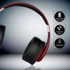 V-TAC sztereó headset, vezeték nélküli v4.0 bluetooth fejhallgató, piros - 7731