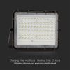 V-TAC 15W fekete házas napelemes LED reflektor, szolár fényvető távirányítóval, hideg fehér - 7826
