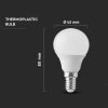 V-TAC PRO LED 3.7W P45 gömbizzó E14 - meleg fehér, Samsung chipes - 8042
