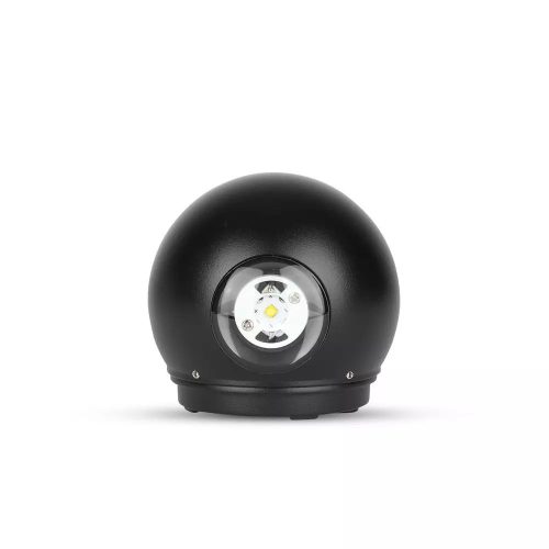 V-TAC fali 6W gömb LED lámpa, fekete - természetes fehér - 8304