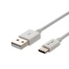 V-TAC Silver Type-C USB kábel, 1m fehér - 8486