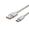 V-TAC Platinum Type-C USB kábel, 1m, ezüst - 8492