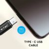 V-TAC Gold Type-C USB kábel, 1m, fekete - 8632