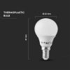 V-TAC PRO 7W E14 meleg fehér P45 LED lámpa izzó - SAMSUNG chip - 863