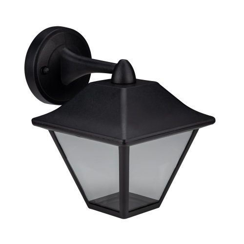 V-TAC szögletes kültéri, kerti fali lámpa - fekete - 8686