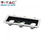   V-TAC 3xGU10 billenthető, süllyeszthető keret, fekete-fehér - 8878