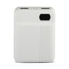V-TAC univerzális külső telefon akkumulátor, fehér powerbank - 10000 mAh - 8851